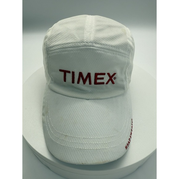 Headsweats Other - Timex White HEADSWEATS Ultralite Coolmax 5 Panel Hat Cap Adjustable Strap Back‎